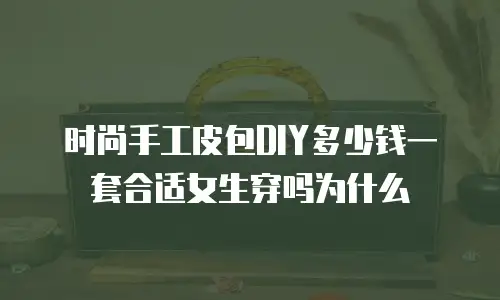 时尚手工皮包DIY多少钱一套合适女生穿吗为什么