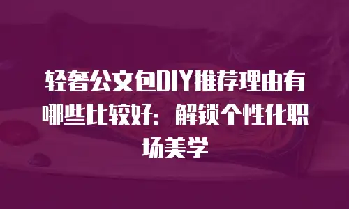 轻奢公文包DIY推荐理由有哪些比较好：解锁个性化职场美学