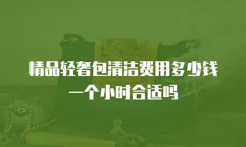 精品轻奢包清洁费用多少钱一个小时合适吗