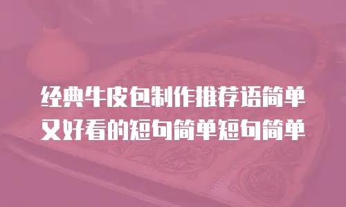 经典牛皮包制作推荐语简单又好看的短句简单短句简单