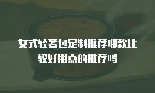 女式轻奢包定制推荐哪款比较好用点的推荐吗