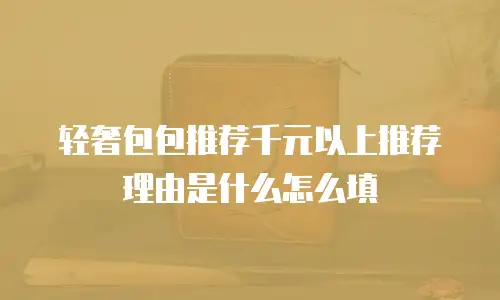 轻奢包包推荐千元以上推荐理由是什么怎么填