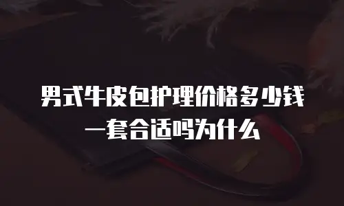 男式牛皮包护理价格多少钱一套合适吗为什么