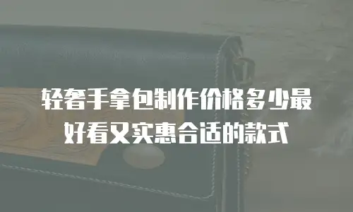 轻奢手拿包制作价格多少最好看又实惠合适的款式