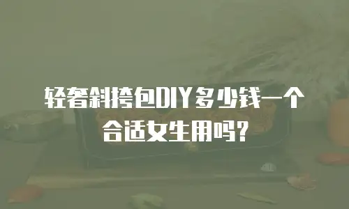 轻奢斜挎包DIY多少钱一个合适女生用吗？
