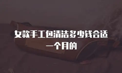 女款手工包清洁多少钱合适一个月的
