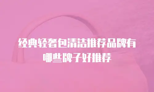 经典轻奢包清洁推荐品牌有哪些牌子好推荐