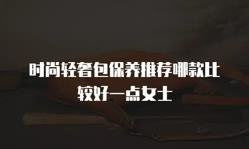 时尚轻奢包保养推荐哪款比较好一点女士