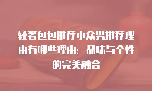 轻奢包包推荐小众男推荐理由有哪些理由：品味与个性的完美融合