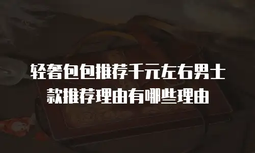 轻奢包包推荐千元左右男士款推荐理由有哪些理由