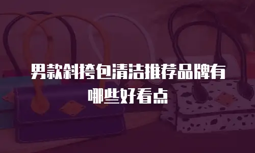 男款斜挎包清洁推荐品牌有哪些好看点