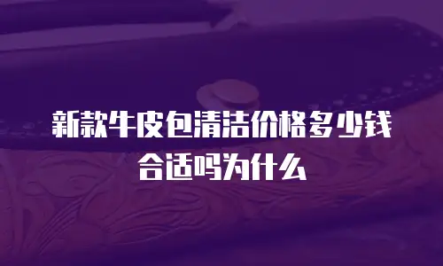 新款牛皮包清洁价格多少钱合适吗为什么