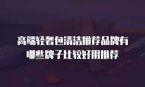 高端轻奢包清洁推荐品牌有哪些牌子比较好用推荐