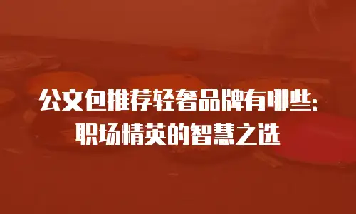 公文包推荐轻奢品牌有哪些：职场精英的智慧之选