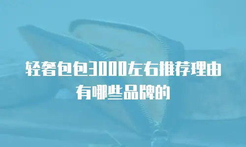 轻奢包包3000左右推荐理由有哪些品牌的