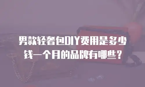 男款轻奢包DIY费用是多少钱一个月的品牌有哪些？