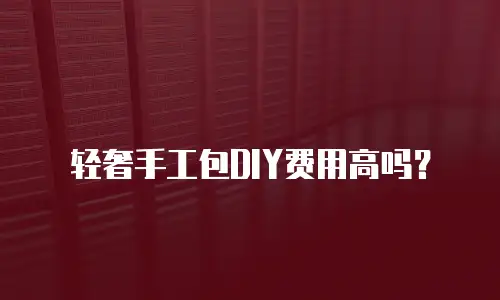 轻奢手工包DIY费用高吗？