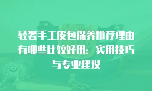 轻奢手工皮包保养推荐理由有哪些比较好用：实用技巧与专业建议