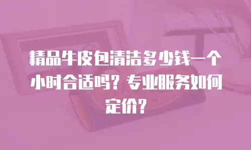 精品牛皮包清洁多少钱一个小时合适吗？专业服务如何定价？