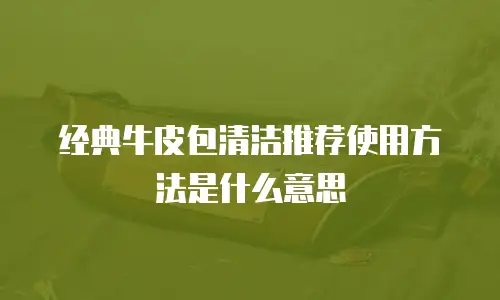 经典牛皮包清洁推荐使用方法是什么意思