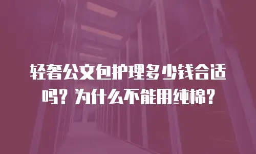 轻奢公文包护理多少钱合适吗？为什么不能用纯棉？