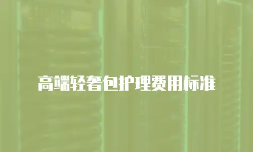 高端轻奢包护理费用标准