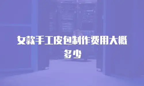女款手工皮包制作费用大概多少