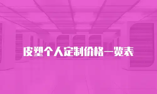 皮塑个人定制价格一览表