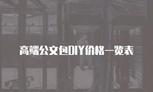 高端公文包DIY价格一览表