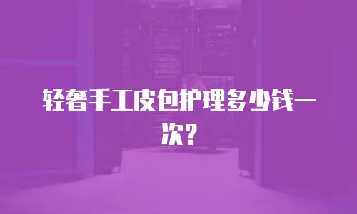 轻奢手工皮包护理多少钱一次？