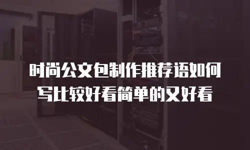 时尚公文包制作推荐语如何写比较好看简单的又好看