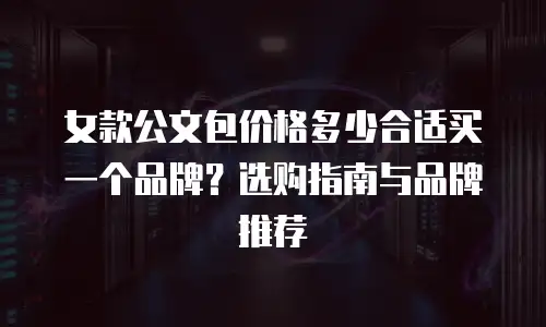 女款公文包价格多少合适买一个品牌？选购指南与品牌推荐