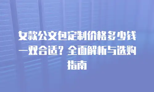 女款公文包定制价格多少钱一双合适？全面解析与选购指南