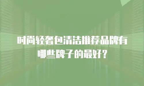 时尚轻奢包清洁推荐品牌有哪些牌子的最好？