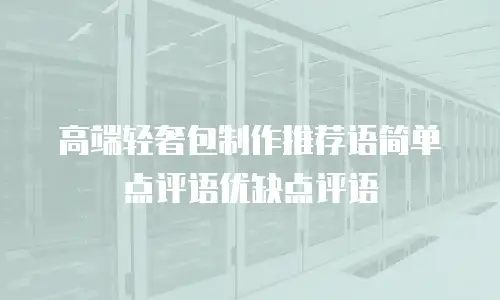 高端轻奢包制作推荐语简单点评语优缺点评语