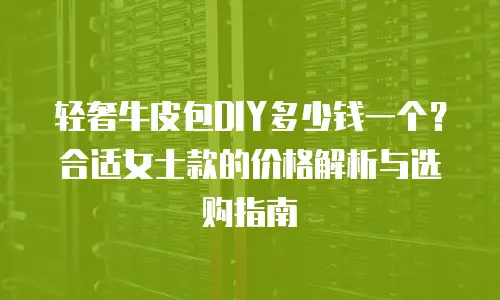 轻奢牛皮包DIY多少钱一个？合适女士款的价格解析与选购指南