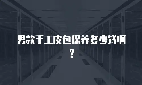 男款手工皮包保养多少钱啊？