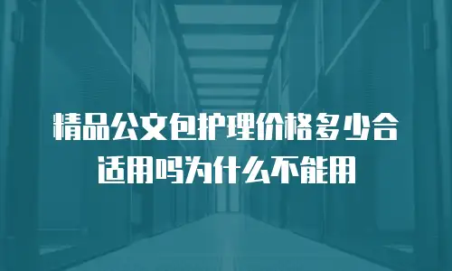 精品公文包护理价格多少合适用吗为什么不能用