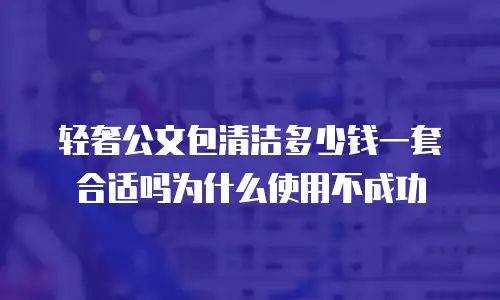 轻奢公文包清洁多少钱一套合适吗为什么使用不成功