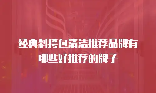 经典斜挎包清洁推荐品牌有哪些好推荐的牌子