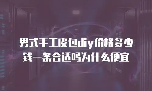 男式手工皮包diy价格多少钱一条合适吗为什么便宜