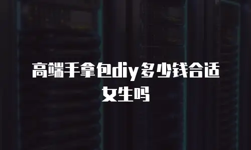 高端手拿包diy多少钱合适女生吗