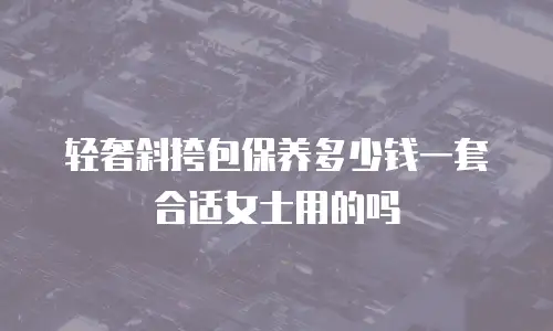 轻奢斜挎包保养多少钱一套合适女士用的吗