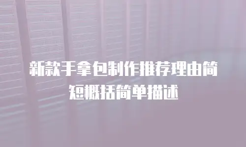 新款手拿包制作推荐理由简短概括简单描述