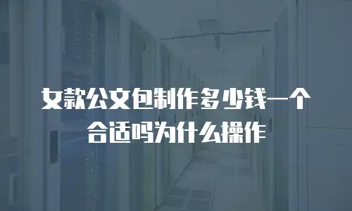 女款公文包制作多少钱一个合适吗为什么操作
