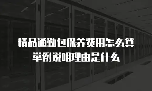 精品通勤包保养费用怎么算举例说明理由是什么