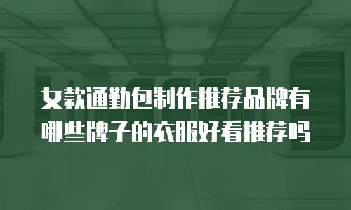 女款通勤包制作推荐品牌有哪些牌子的衣服好看推荐吗