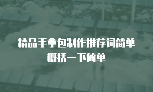 精品手拿包制作推荐词简单概括一下简单