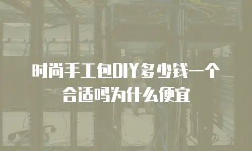 时尚手工包DIY多少钱一个合适吗为什么便宜