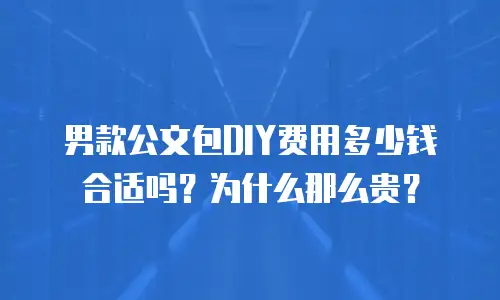 男款公文包DIY费用多少钱合适吗？为什么那么贵？